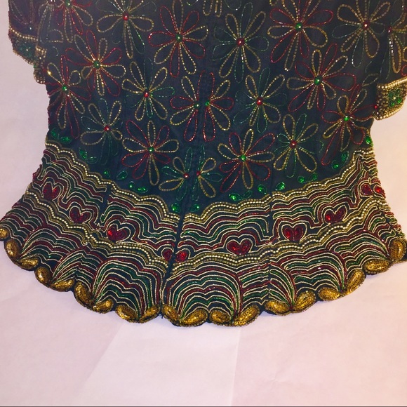 Laurence Kazar - Vintage 🕰 beaded top - Picture 4 of 8